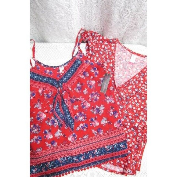No Boundaries Womens Camisole Cami Floral Top Lot Of 2, M - Picture 1 of 13